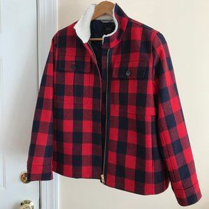 J. Crew Buffalo Check Lumberjill Workwear Wool Jacket / Plaid Coat NWT